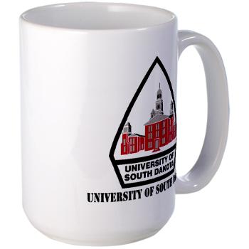 USD - M01 - 03 - SSI - ROTC - University of South Dakota with Text - Large Mug - Click Image to Close