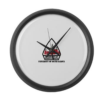 USD - M01 - 03 - SSI - ROTC - University of South Dakota with Text - Large Wall Clock - Click Image to Close