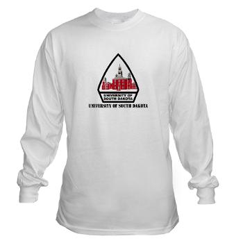 USD - A01 - 03 - SSI - ROTC - University of South Dakota with Text - Long Sleeve T-Shirt - Click Image to Close
