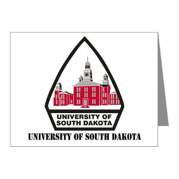 USD - M01 - 02 - SSI - ROTC - University of South Dakota with Text - Note Cards (Pk of 20)