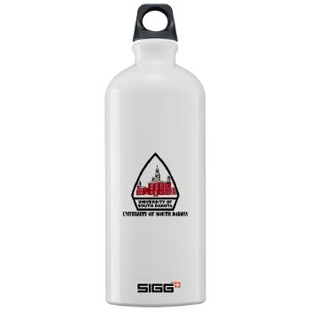 USD - M01 - 03 - SSI - ROTC - University of South Dakota with Text - Sigg Water Bottle 1.0L