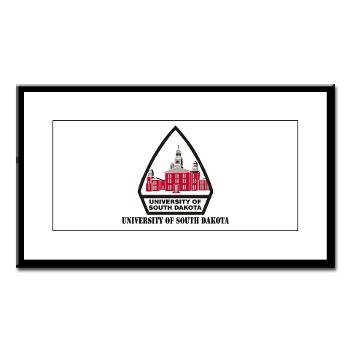 USD - M01 - 02 - SSI - ROTC - University of South Dakota with Text - Small Framed Print