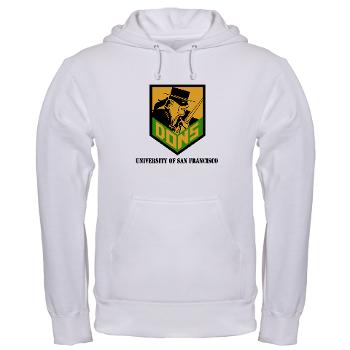USF - A01 - 03 - SSI - ROTC - University of San Francisco with Text - Hooded Sweatshirt - Click Image to Close