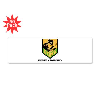 USF - M01 - 01 - SSI - ROTC - University of San Francisco with Text - Sticker (Bumper 50 pk) - Click Image to Close