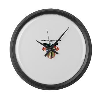 USMA - M01 - 03 - United States Military Academy (USMA) with Text - Large Wall Clock - Click Image to Close