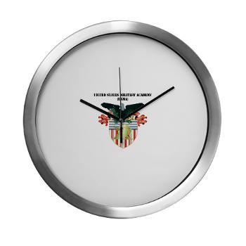 USMA - M01 - 03 - United States Military Academy (USMA) with Text - Modern Wall Clock - Click Image to Close
