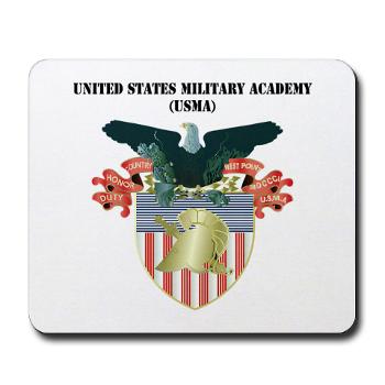 USMA - M01 - 03 - United States Military Academy (USMA) with Text - Mousepad