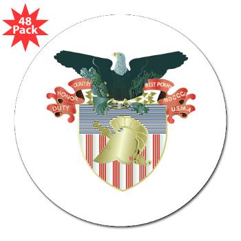 USMA - M01 - 01 - United States Military Academy (USMA) - 3" Lapel Sticker (48 pk)
