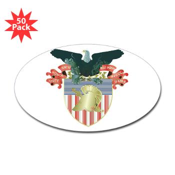 USMA - M01 - 01 - United States Military Academy (USMA) - Sticker (Oval 50 pk) - Click Image to Close