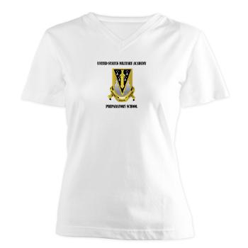USMAPS - A01 - 04 - US Military Academy Preparatory School with Text - Women's V-Neck T-Shirt