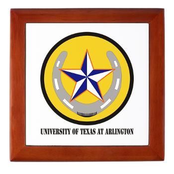 UTA - M01 - 03 - SSI - ROTC - University of Texas at Arlington with Text - Keepsake Box