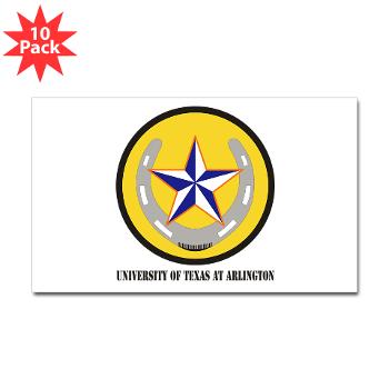 UTA - M01 - 01 - SSI - ROTC - University of Texas at Arlington with Text - Sticker (Rectangle 10 pk)