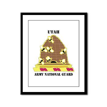 UTARNG - M01 - 02 - DUI - Utah Army National Guard with text - Framed Panel Print