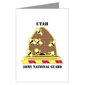 UTARNG - M01 - 02 - DUI - Utah Army National Guard with text - Greeting Cards (Pk of 10)