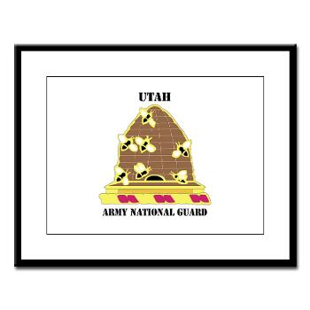 UTARNG - M01 - 02 - DUI - Utah Army National Guard with text - Large Framed Print
