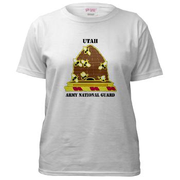 UTARNG - A01 - 04 - DUI - Utah Army National Guard with text - Women's T-Shirt