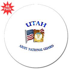 UTARNG - M01 - 01 - Utah Army National Guard - 3" Lapel Sticker (48 pk)