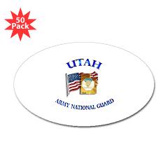 UTARNG - M01 - 01 - Utah Army National Guard - Sticker (Oval 50 pk)