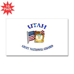 UTARNG - M01 - 01 - Utah Army National Guard - Sticker (Rectangle 10 pk)