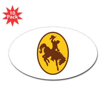 UW - M01 - 01 - SSI - ROTC - University of Wyoming - Sticker (Oval 10 pk)
