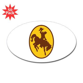 UW - M01 - 01 - SSI - ROTC - University of Wyoming - Sticker (Oval 50 pk)