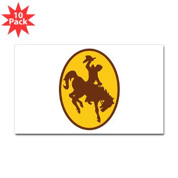 UW - M01 - 01 - SSI - ROTC - University of Wyoming - Sticker (Rectangle 10 pk)