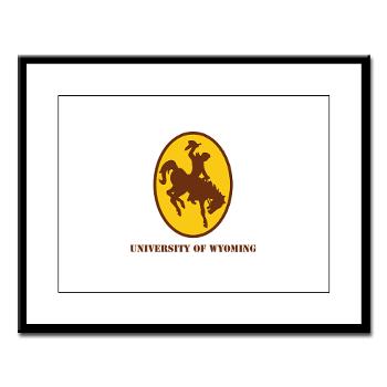 UW - M01 - 02 - SSI - ROTC - University of Wyoming with Text - Large Framed Print