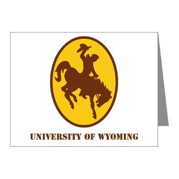 UW - M01 - 02 - SSI - ROTC - University of Wyoming with Text - Note Cards (Pk of 20) - Click Image to Close