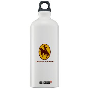 UW - M01 - 03 - SSI - ROTC - University of Wyoming with Text - Sigg Water Bottle 1.0L