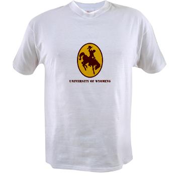 UW - A01 - 04 - SSI - ROTC - University of Wyoming with Text - Value T-shirt - Click Image to Close