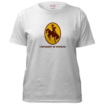 UW - A01 - 04 - SSI - ROTC - University of Wyoming with Text - Women's T-Shirt