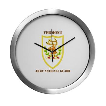 VARNG - M01 - 03 - DUI - Vermont Army National Guard with Text - Modern Wall Clock - Click Image to Close