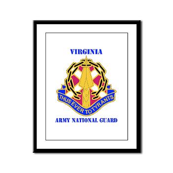 VAARNG - M01 - 02 - DUI - Virginia Army National Guard with text - Framed Panel Print - Click Image to Close