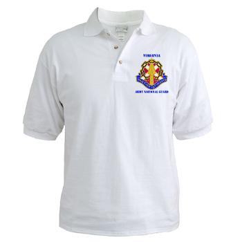 VAARNG - A01 - 04 - DUI - Virginia Army National Guard with text - Golf Shirt