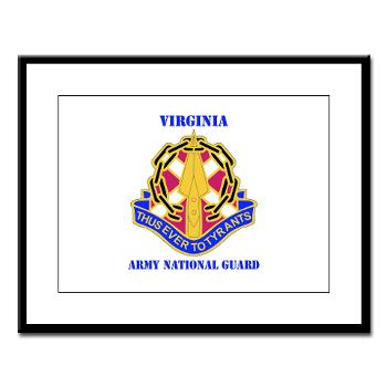VAARNG - M01 - 02 - DUI - Virginia Army National Guard with text - Large Framed Print