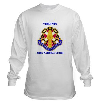 VAARNG - A01 - 03 - DUI - Virginia Army National Guard with text - Long Sleeve T-Shirt