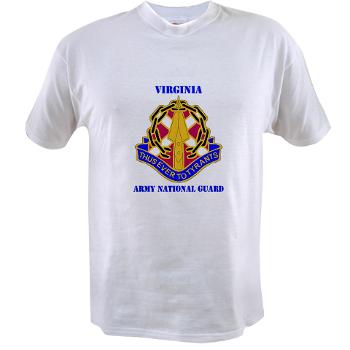 VAARNG - A01 - 04 - DUI - Virginia Army National Guard with text - Value T-shirt