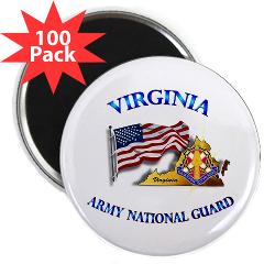 VAARNG - M01 - 01 - DUI - Virginia Army National Guard with Flag 2.25" Magnet (100 pack)
