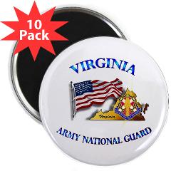 VAARNG - M01 - 01 - DUI - Virginia Army National Guard with Flag 2.25" Magnet (10 pack)