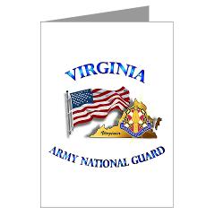 VAARNG - M01 - 02 - DUI - Virginia Army National Guard with Flag Greeting Cards (Pk of 10)