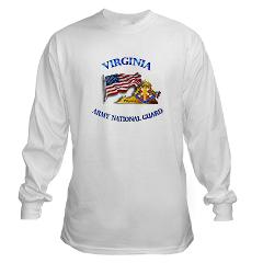 VAARNG - A01 - 03 - DUI - Virginia Army National Guard with Flag Long Sleeve T-Shirt - Click Image to Close