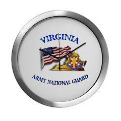 VAARNG - M01 - 03 - DUI - Virginia Army National Guard with Flag Modern Wall Clock - Click Image to Close