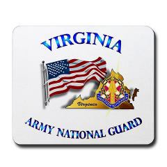 VAARNG - M01 - 03 - DUI - Virginia Army National Guard with Flag Mousepad
