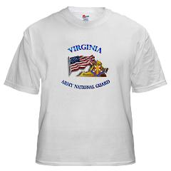 VAARNG - A01 - 04 - DUI - Virginia Army National Guard with Flag White T-Shirt - Click Image to Close
