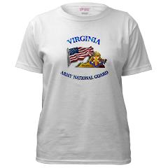 VAARNG - A01 - 04 - DUI - Virginia Army National Guard with Flag Women's T-Shirt - Click Image to Close