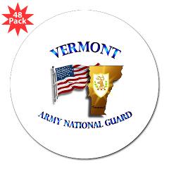 VARNG - M01 - 01 - Vermont Army National Guard 3" Lapel Sticker (48 pk)
