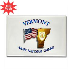 VARNG - M01 - 01 - Vermont Army National Guard Rectangle Magnet (100 pack)