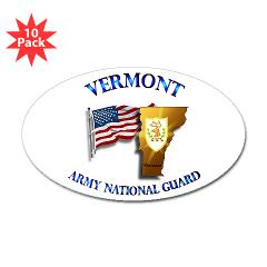 VARNG - M01 - 01 - Vermont Army National Guard Sticker (Oval 10 pk)