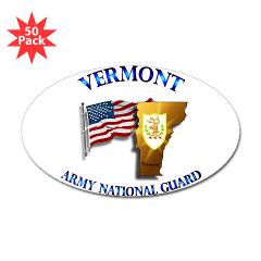 VARNG - M01 - 01 - Vermont Army National Guard Sticker (Oval 50 pk)