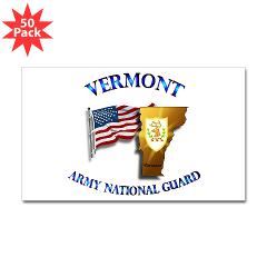 VARNG - M01 - 01 - Vermont Army National Guard Sticker (Rectangle 50 pk) - Click Image to Close